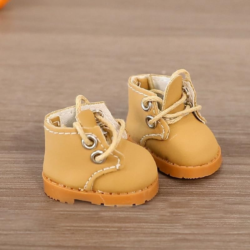 Jojedomo Compatible with Labubu Doll Shoes for 17cm Doll,Shoes Used for Labubu Accessories(GB-Brown) - Image 2